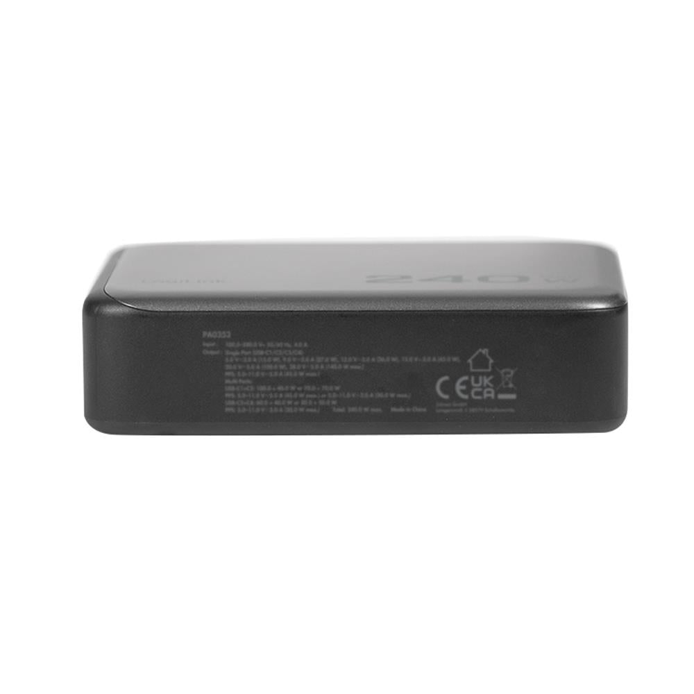 LogiLink 4-fach USB-C Ladegerät – GaN, 240 W, PD 3.1, kompakt, schwarz