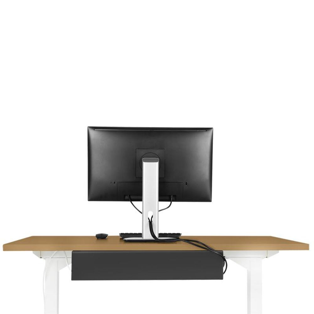 LogiLink Kabelrinnen-Organizer für Untertischmontage, Metall, schwarz