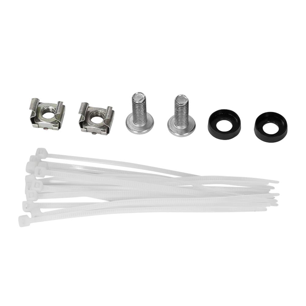 LogiLink Cat.6A Patchpanel 24 Ports – Geschirmt, 19" Einbau, 0,5 HE, Schwarz