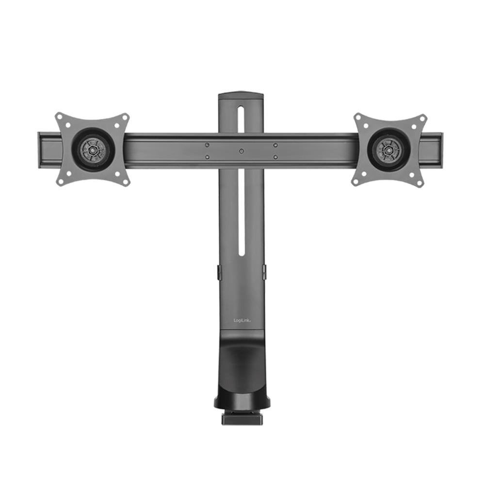 LogiLink Monitorhalterung 2-fach, 17–27", Aluminium, Curved Screens