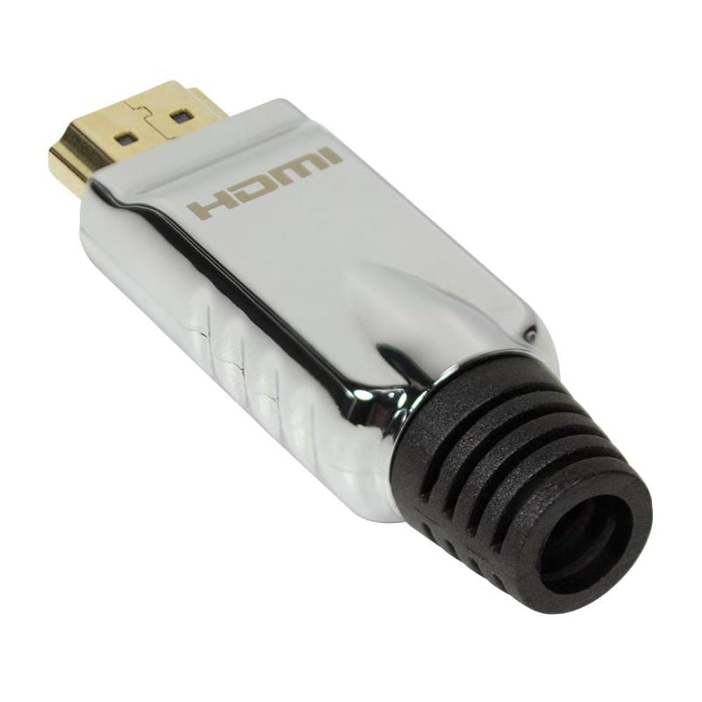 LogiLink HDMI-Konnektor Steckverbinder zur Selbstmontage A/M Metall silber