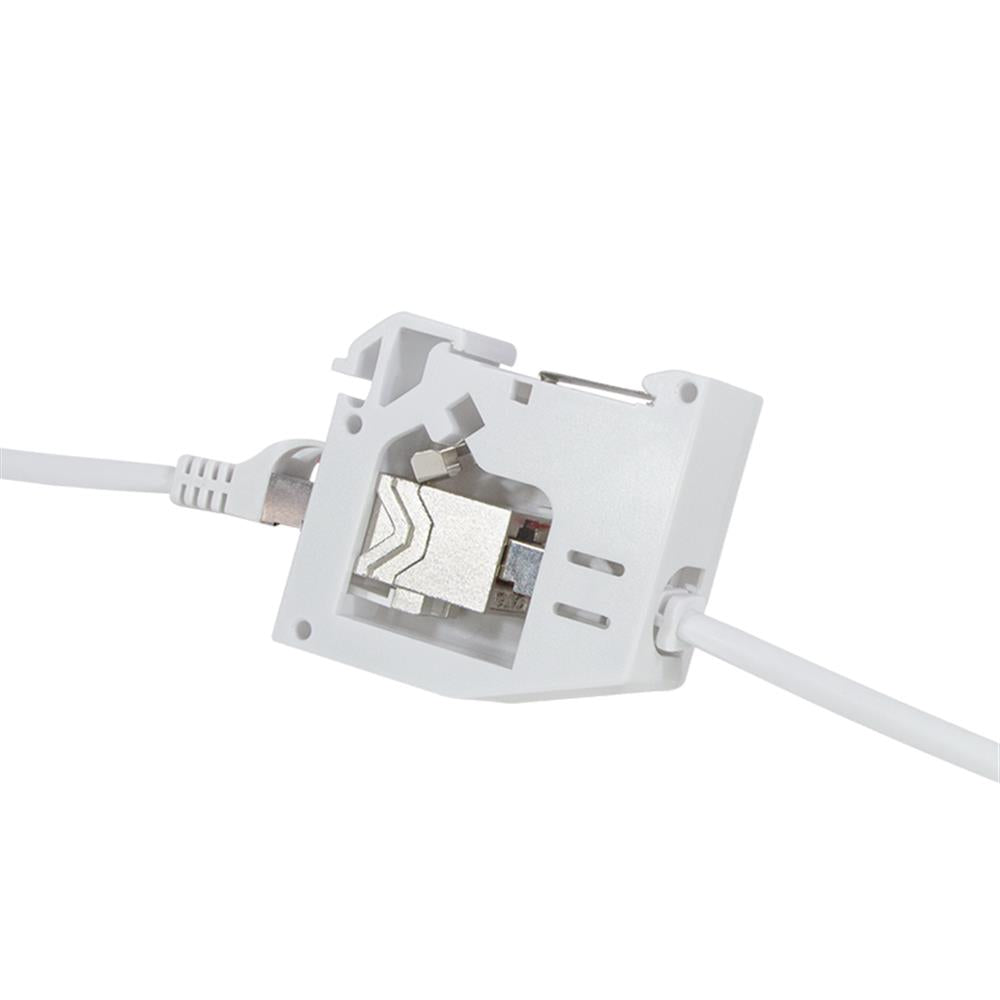 LogiLink Hutschienenadapter mit Cat.6A Inline-Kupplung RJ45 B/B, geschirmt