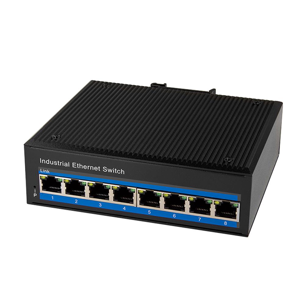 LogiLink Industrial Gigabit Ethernet PoE-Switch – 8-Port, 10/100/1000 Mbit/s