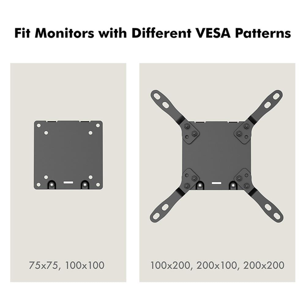 LogiLink Monitorhalterung 17–57", bis 27 kg, Flat & Curved Screens, Aluminium