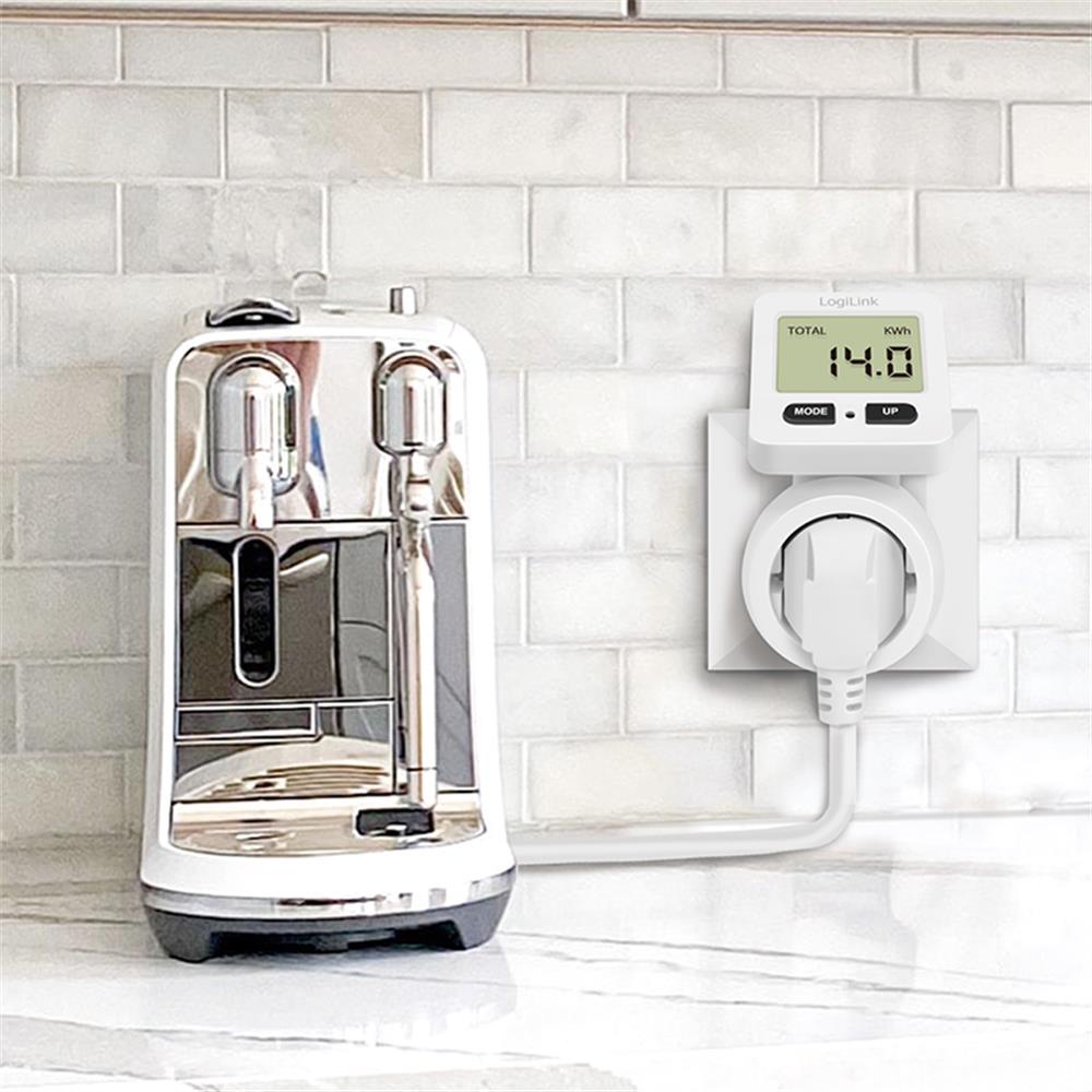 LogiLink Energiekosten-Messgerät mit 180° drehbarem Display – Stromverbrauch im Blick