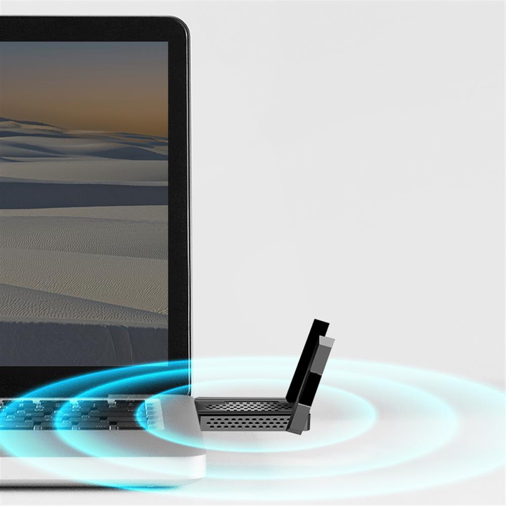 LogiLink Wi-Fi 6E USB Adapter – 1201 Mbit/s, 4 dBi Antennen, Hotspot-Funktion, Schwarz