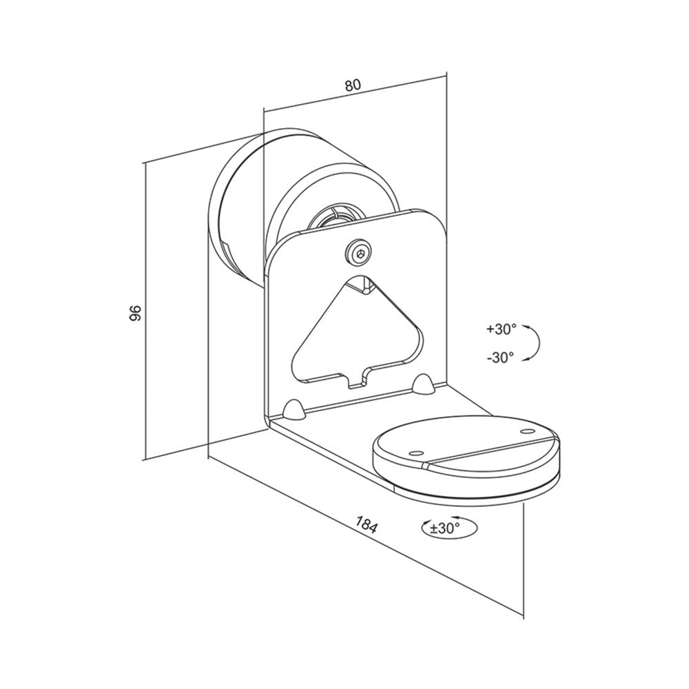 LogiLink Lautsprecher-Wandhalterung für SONOS ERA 100 & 300, max. 5 kg, Weiß