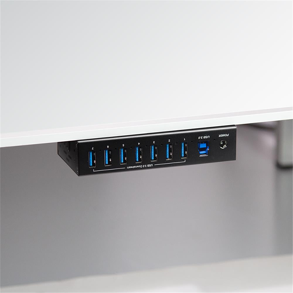 LogiLink USB 3.0 Industrie-Hub, 7 Ports, 5 Gbit/s, 10 W, Schwarz