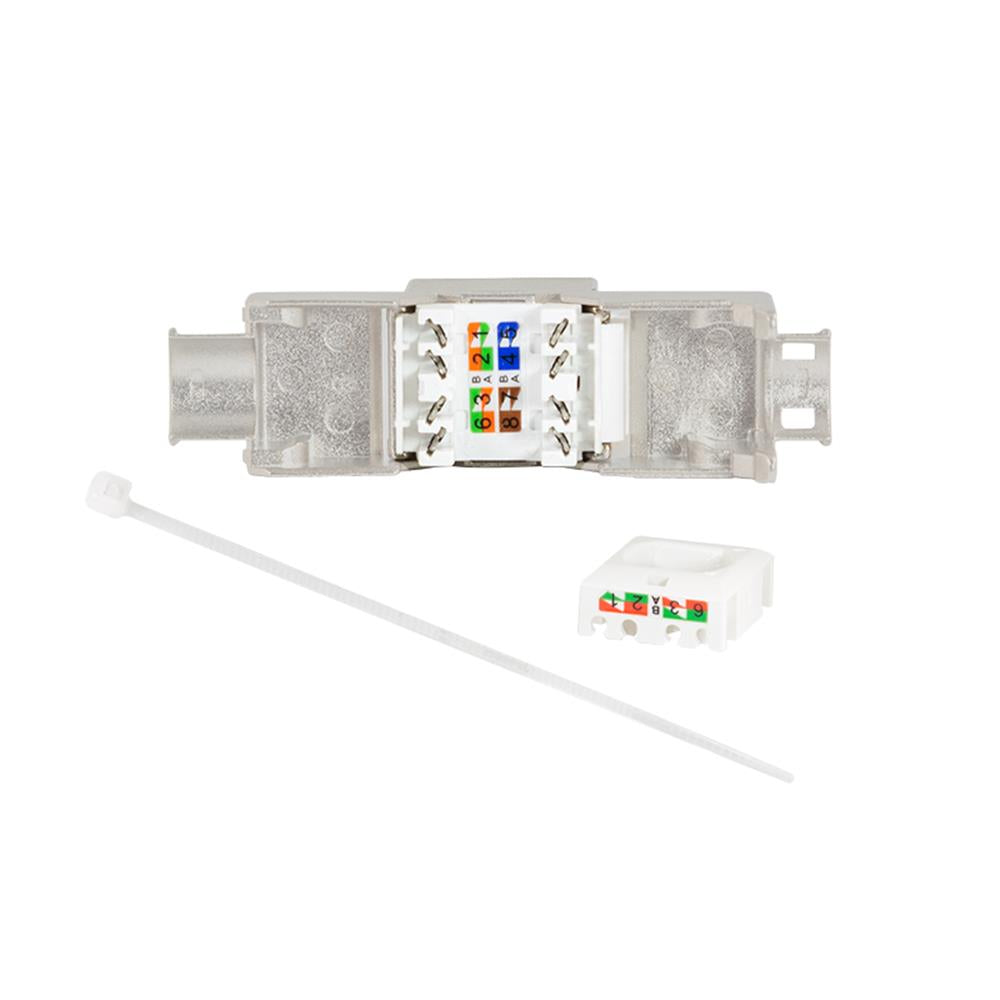 LogiLink Cat.8.1 Keystone-Buchse – STP, werkzeuglos, 14,5 mm schmal