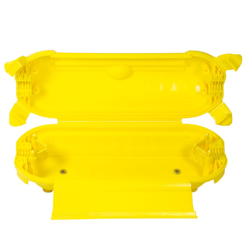 LogiLink Netzkabel-Schutzbox für den Außenbereich IP44 gelb Wassergeschützte Sicherheitsbox