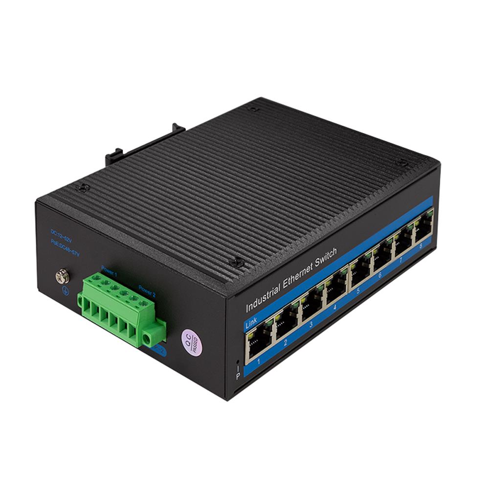 LogiLink Industrial Gigabit Ethernet PoE-Switch – 8-Port, 10/100/1000 Mbit/s