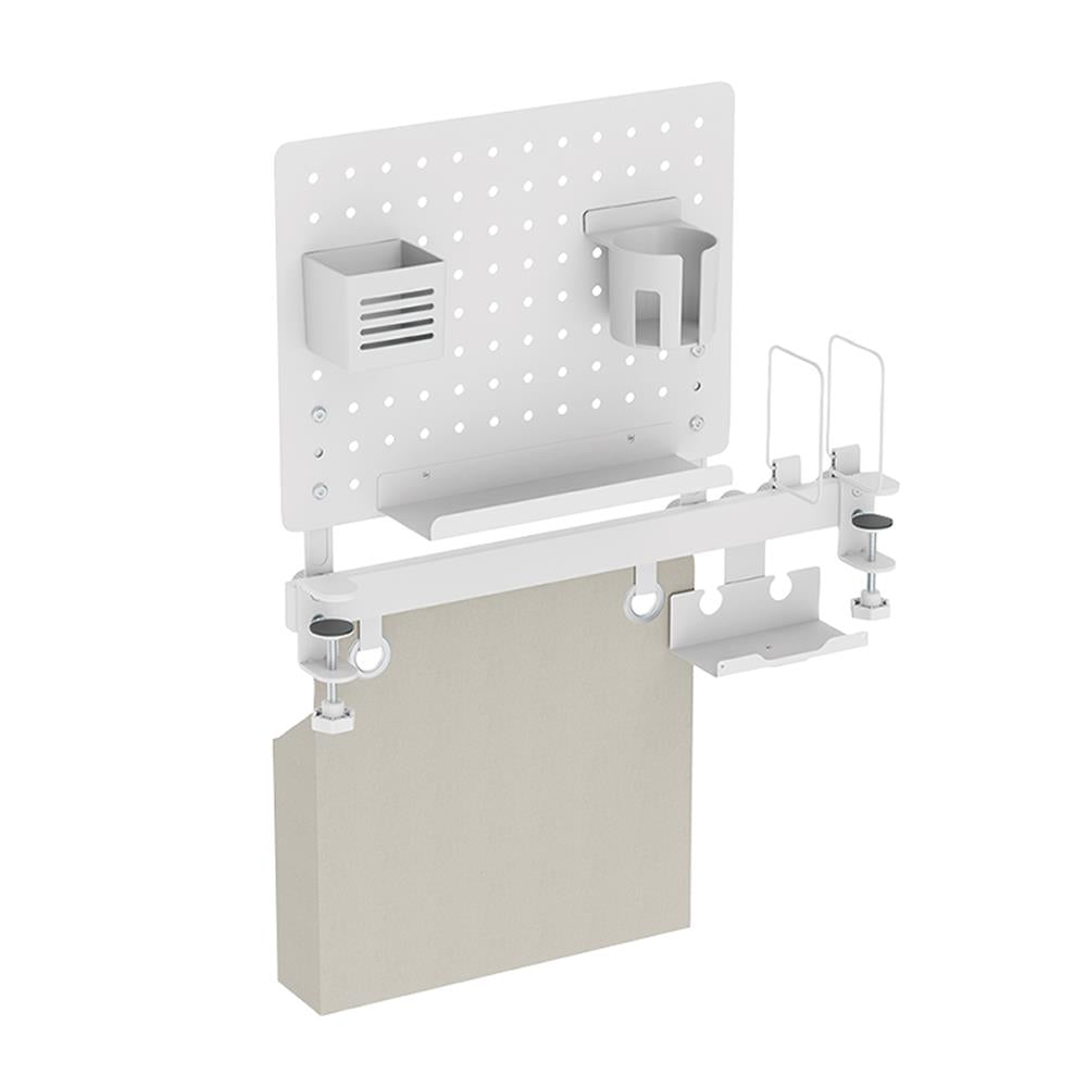 LogiLink Lochplatten-Büroschienenorganizer, Weiß, 55,7×17,2×74,5 cm