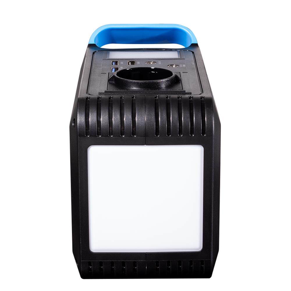 LogiLink Tragbare Powerstation 200 W, 40.000 mAh, 7 Anschlüsse, LED-Licht, Schwarz/Blau