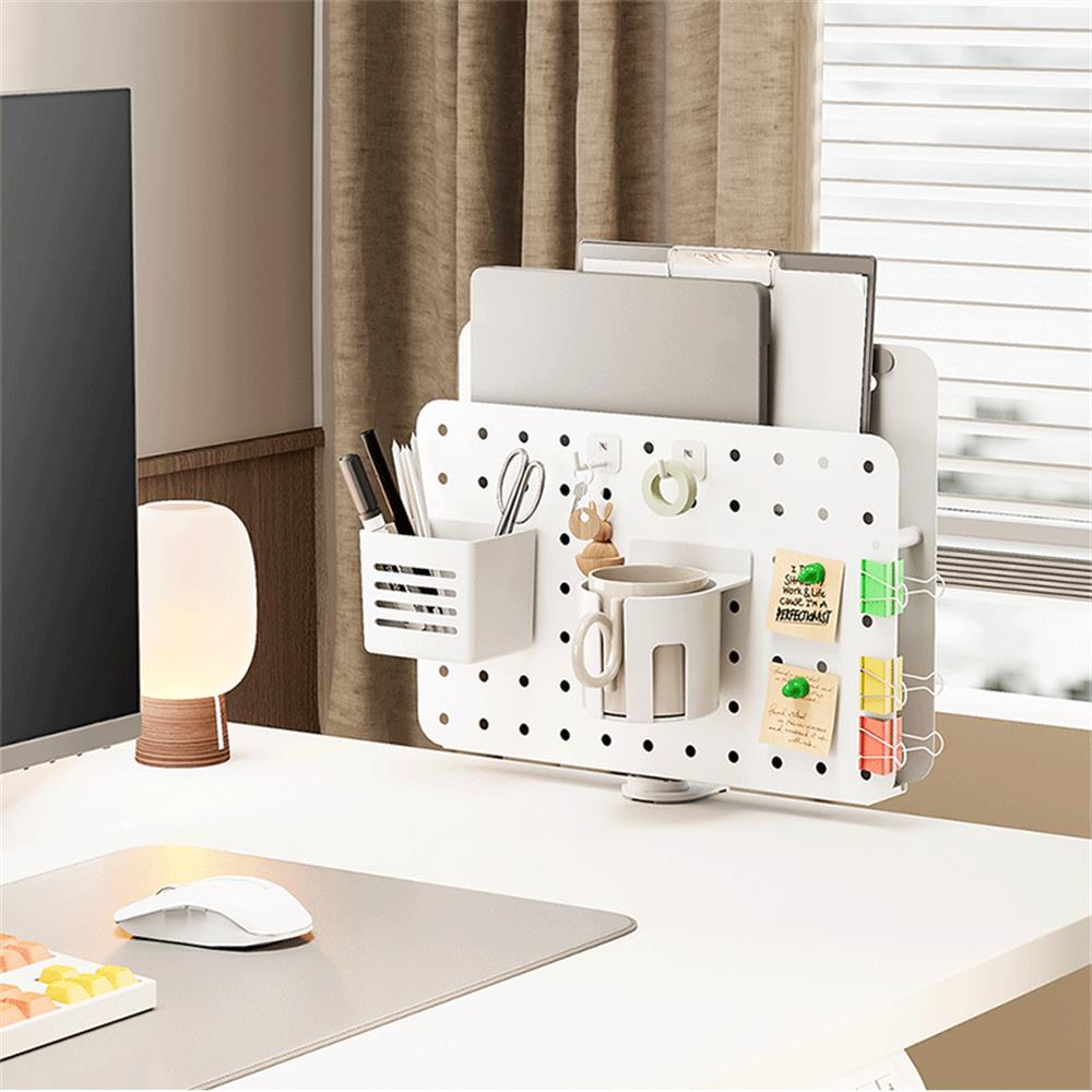 LogiLink Lochplatten-Organizer, Klemmmontage, Weiß, 36,2×15,8×44,5 cm