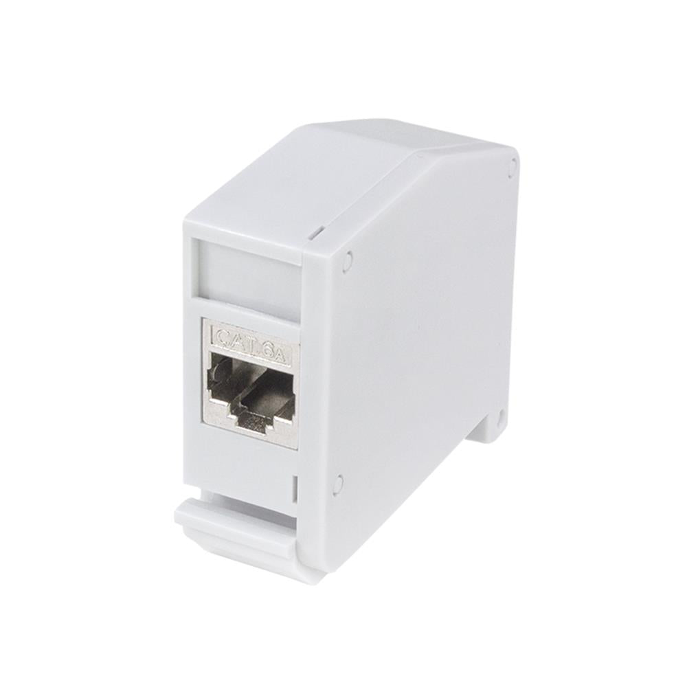 LogiLink Hutschienenadapter mit Cat.6A Inline-Kupplung RJ45 B/B, geschirmt