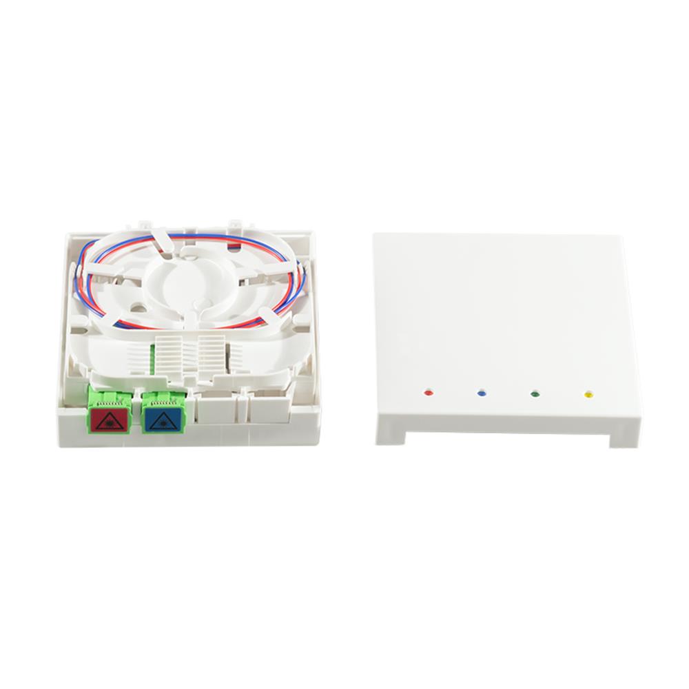 LogiLink FTTH-Anschlussdose – 2× SC/APC, inkl. 30 m Glasfaserkabel