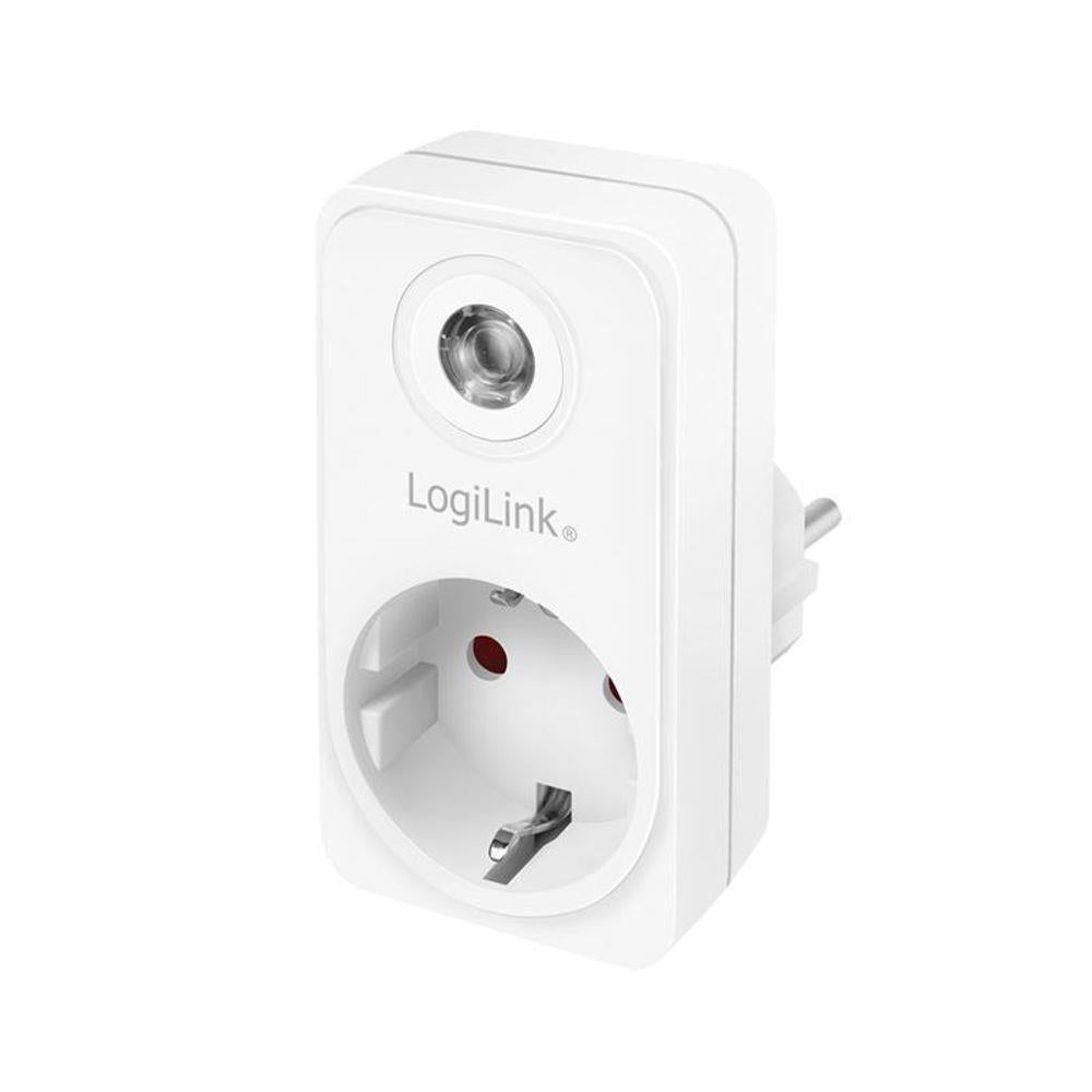 LogiLink Steckdosenadapter mit Dämmerungssensor, 1x Schutzkontaktbuchse, Weiß