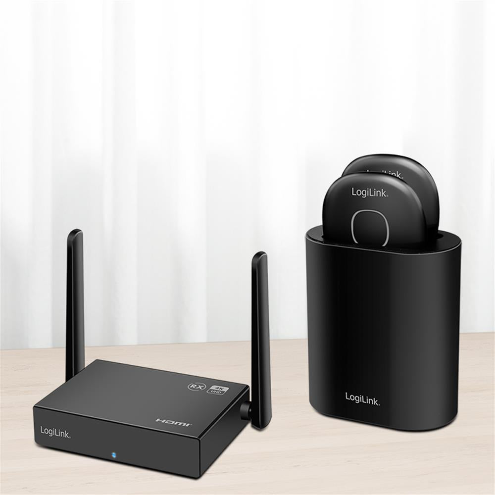 LogiLink HDMI-BYOD-Videokonferenz-Set – Drahtlos, 50 m, 4K@60 Hz, Multicast