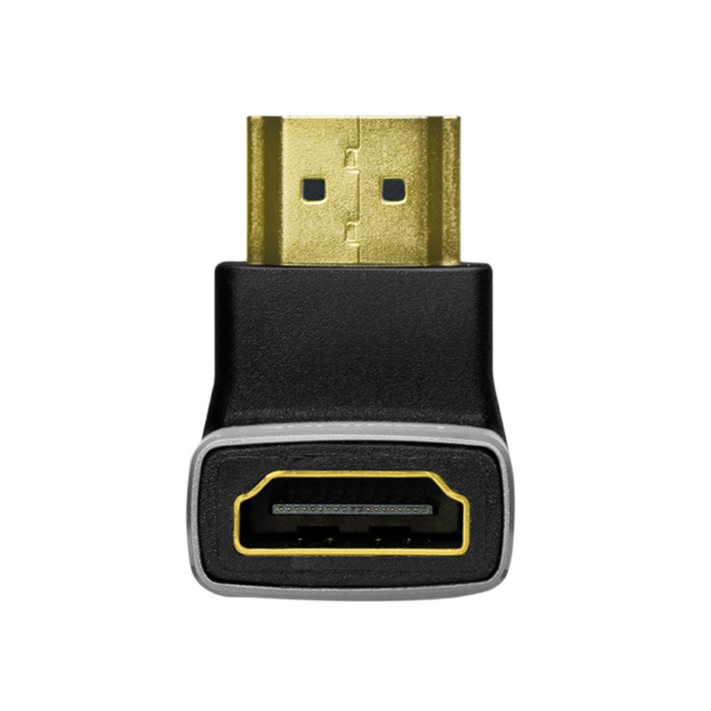 LogiLink HDMI-Adapter, A/M zu A/F, 90° gewinkelt, 8K/60 Hz, schwarz/grau