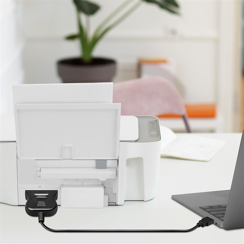 LogiLink USB 1.1-Kabel USB-A/M zu DB25/M – 1,8 m, bidirektional, schwarz