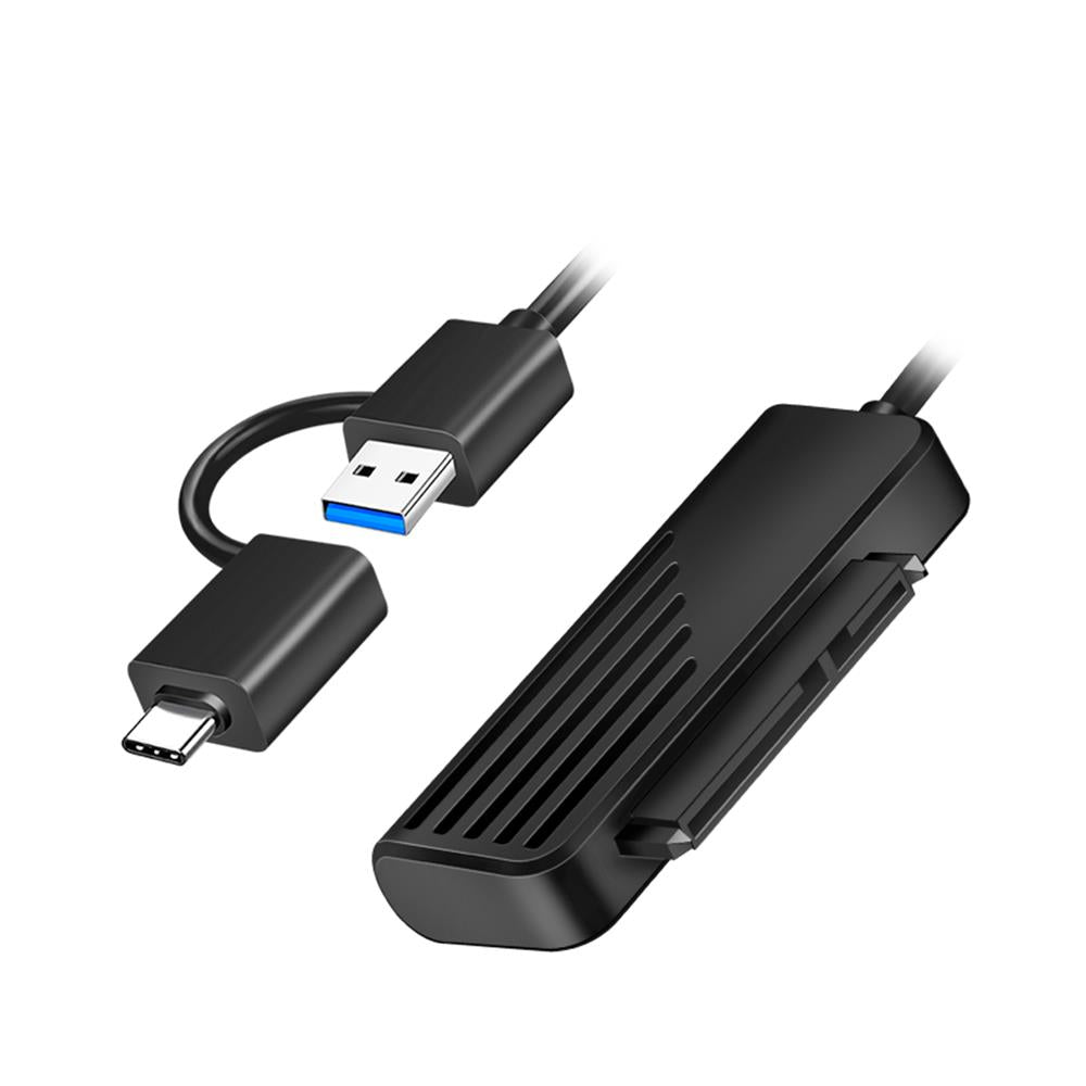 LogiLink USB-A/USB-C 2-in-1 auf SATA-Adapter, USB 3.2 Gen1-kompatibel, schwarz