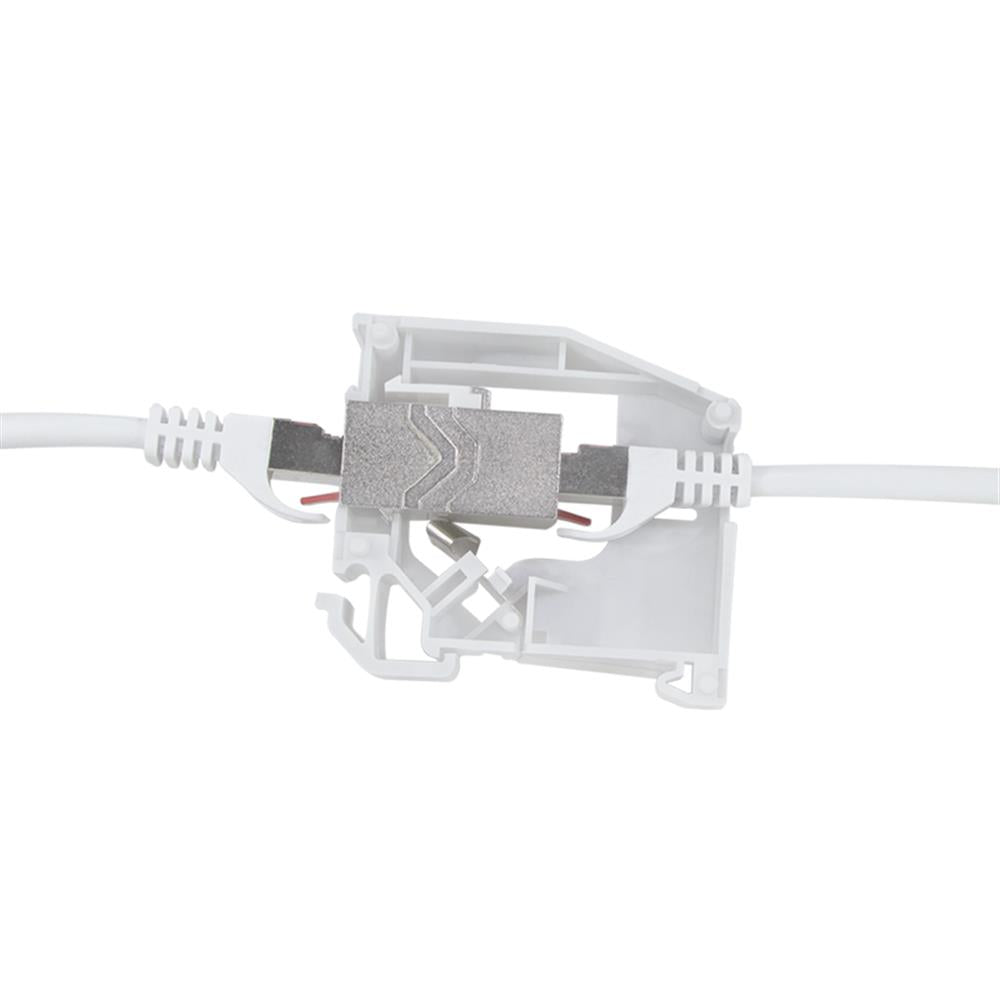 LogiLink Hutschienenadapter mit Cat.6A Inline-Kupplung RJ45 B/B, geschirmt