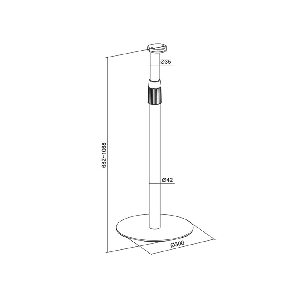 LogiLink Lautsprecherständer für SONOS ERA 100 & 300, höhenverstellbar, max. 5 kg, Schwarz