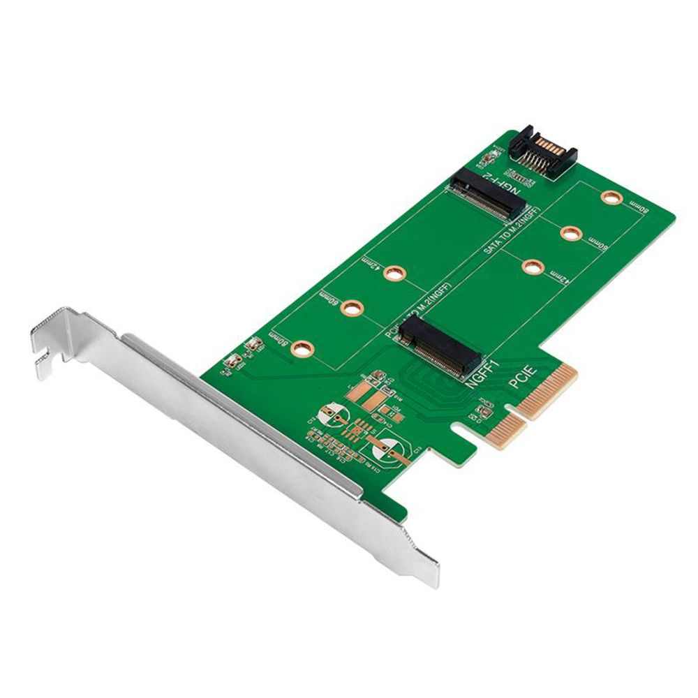 LogiLink Dual M.2 PCIe Adapter für SATA und PCIe SATA SSD