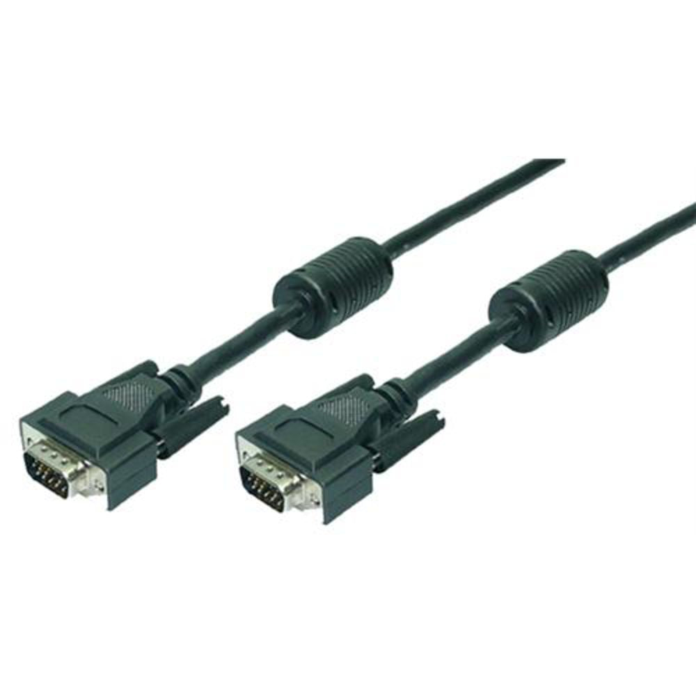 LogiLink CV0018 VGA-Kabel 2x Stecker mit Ferritkern, 1080p, schwarz, 20 m