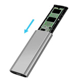 LogiLink Festplattengehäuse für M.2 NVMe SSDs, USB 3.2 Gen 2, 10 Gbit/s, Silber
