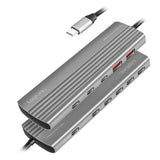 LogiLink Ultra-Slim USB 3.2 Gen2 Hub, 10 Ports, PD 100 W, Space Grau