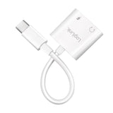 LogiLink USB-C Adapter mit 60W PD-Ladeport & zusätzlichem USB-C Anschluss – Weiß