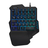 LogiLink Beleuchtete Einhand-Gaming-Tastatur schwarz schnurgebunden