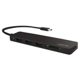 LogiLink Sehr flacher USB 3.2 Gen 1x1 USB-C 3-Port Hub & Kartenleser