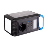 LogiLink Tragbare Powerstation 200 W, 40.000 mAh, 7 Anschlüsse, LED-Licht, Schwarz/Blau