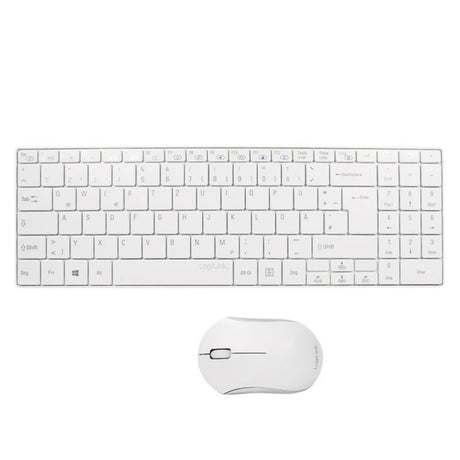 LogiLink Wireless Tastatur & Maus Set mit Autolink Funktion 2.4 GHz Funk kompakt flach slim