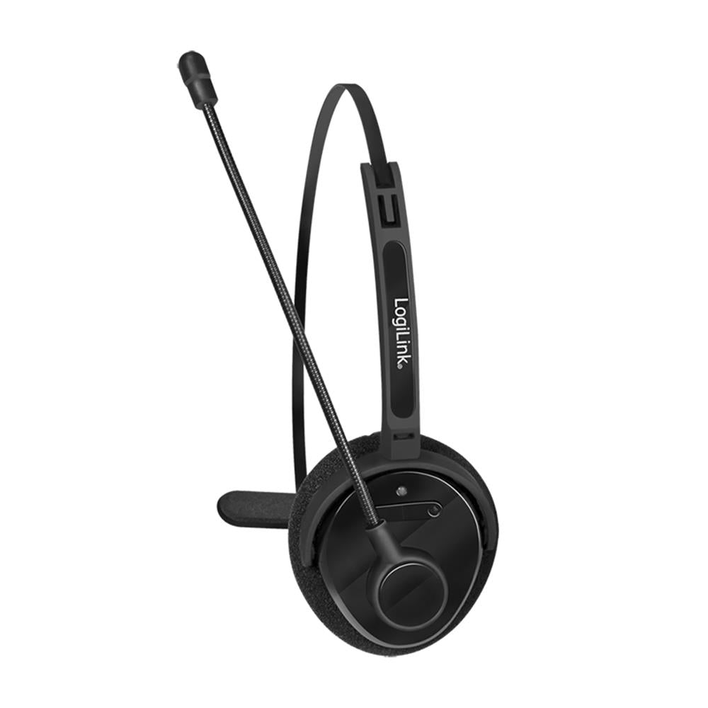 LogiLink Bluetooth Mono Headset mit Mikrofon, Schwarz