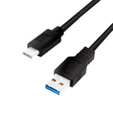 LogiLink USB 3.2 Gen1 Type-C Kabel, C/M zu USB-A/M, schwarz, 1,5 m