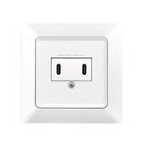 LogiLink Unterputz-Steckdose mit 2x USB-C, 25 W PD, weiß