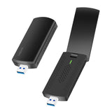 LogiLink Wi-Fi 6E USB-Adapter mit magnetischer Halterung, 5.8 GHz, WPA/WPA2, WPA3, 5 W, LED, Schwarz