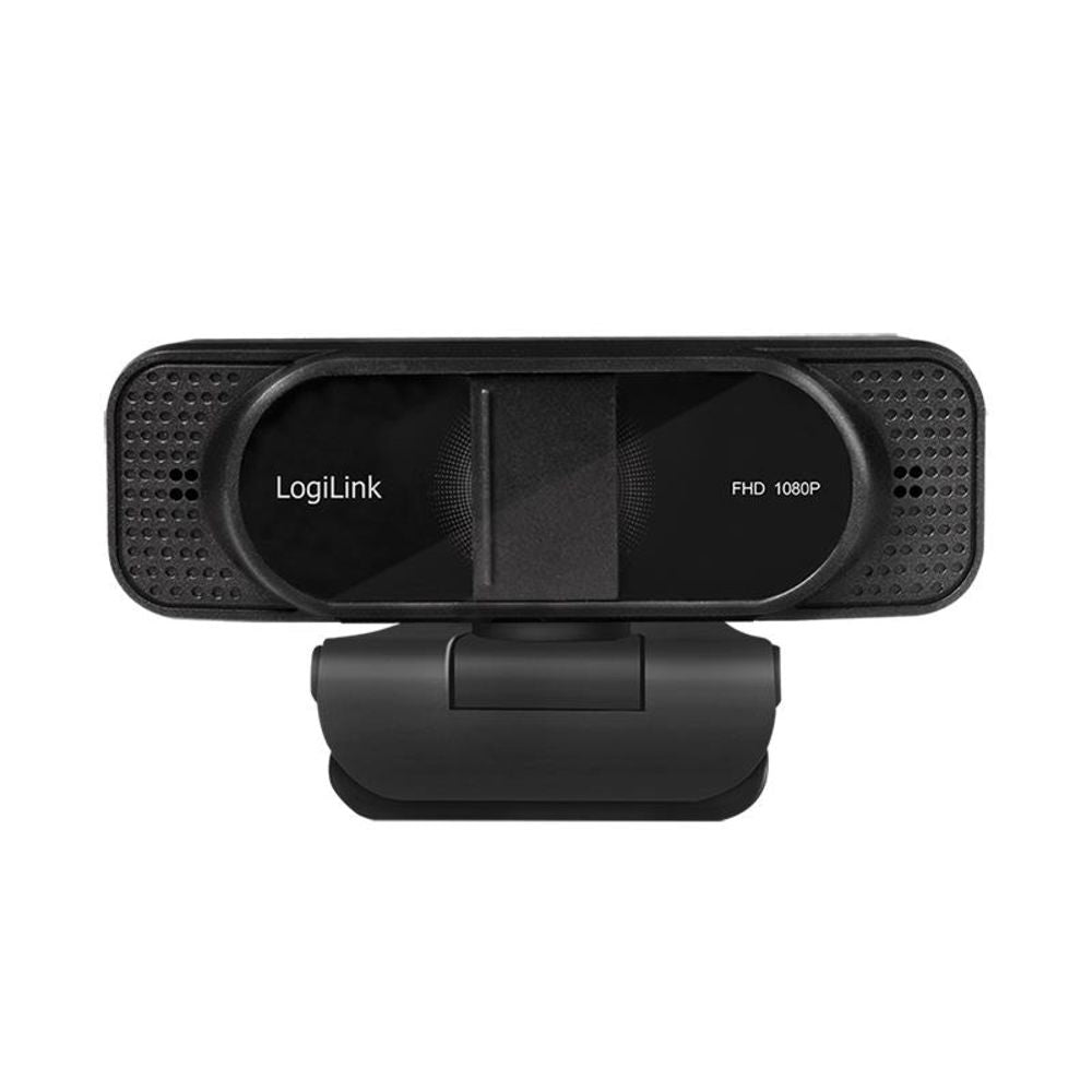 LogiLink Full-HD-Webcam 96° Dual-Mikrofon Kamera-Abdeckung Schwarz