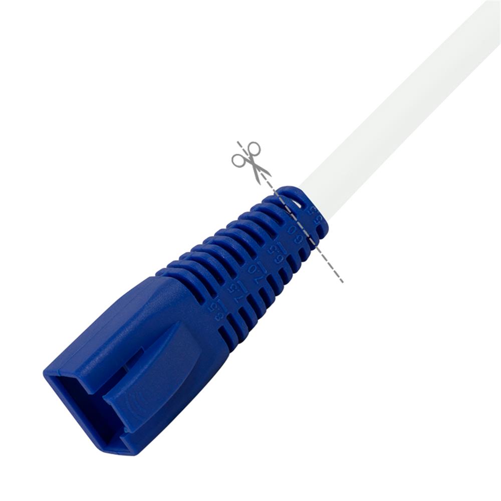 LogiLink RJ45-Stecker Knickschutztülle, kürzbar, 5,5–8,5 mm, blau, 50 Stk.