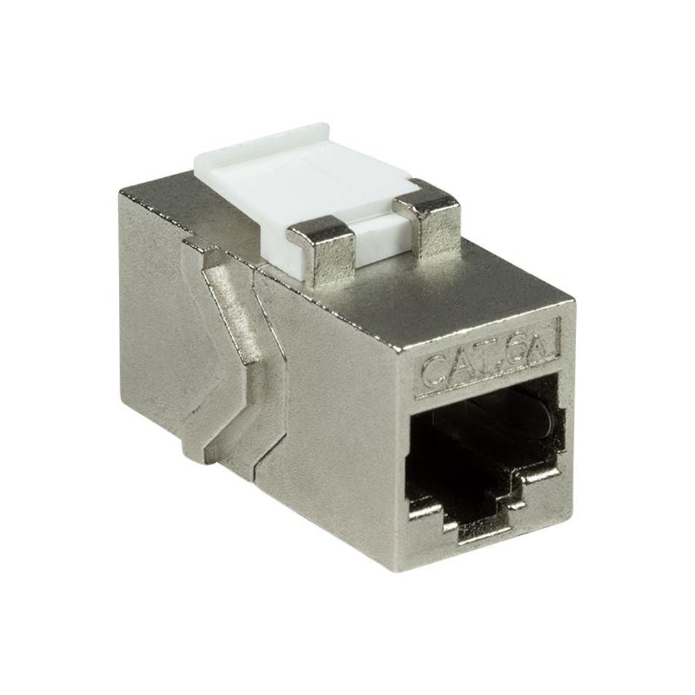 LogiLink Keystone Kupplung Cat.6A 2x RJ45 STP, nur 14,5mm breit, kleine Bauform