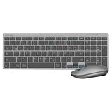LogiLink 2,4 GHz & Bluetooth 5.0 Dual-Mode Tastatur-Maus-Set – Aluminium, Grau