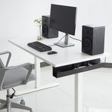 LogiLink Kabelrinnen-Organizer für Untertischmontage, Metall, schwarz