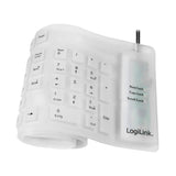 LogiLink Tastatur Flexibel Wasserfest USB PS/2 weiß