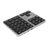 LogiLink Keypad Bluetooth in Spacegrau mit 35 Tasten, kabelloser Ziffernblock