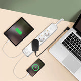 LogiLink Steckdosenleiste 3-fach mit USB-A & USB-C Schnellladefunktion, 1,4 m, Weiß