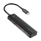 LogiLink Ultra-Slim USB-C-Hub, 4 Ports (2x USB-A, 2x USB-C), Schwarz