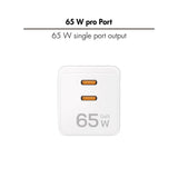 LogiLink Dual-USB-Steckdosenadapter, GaN, 65 W, 2x USB-C PD/QC, Weiß